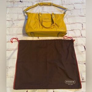 Coach Legacy Haley Satchel – Mustard Yellow Leather (F19247)